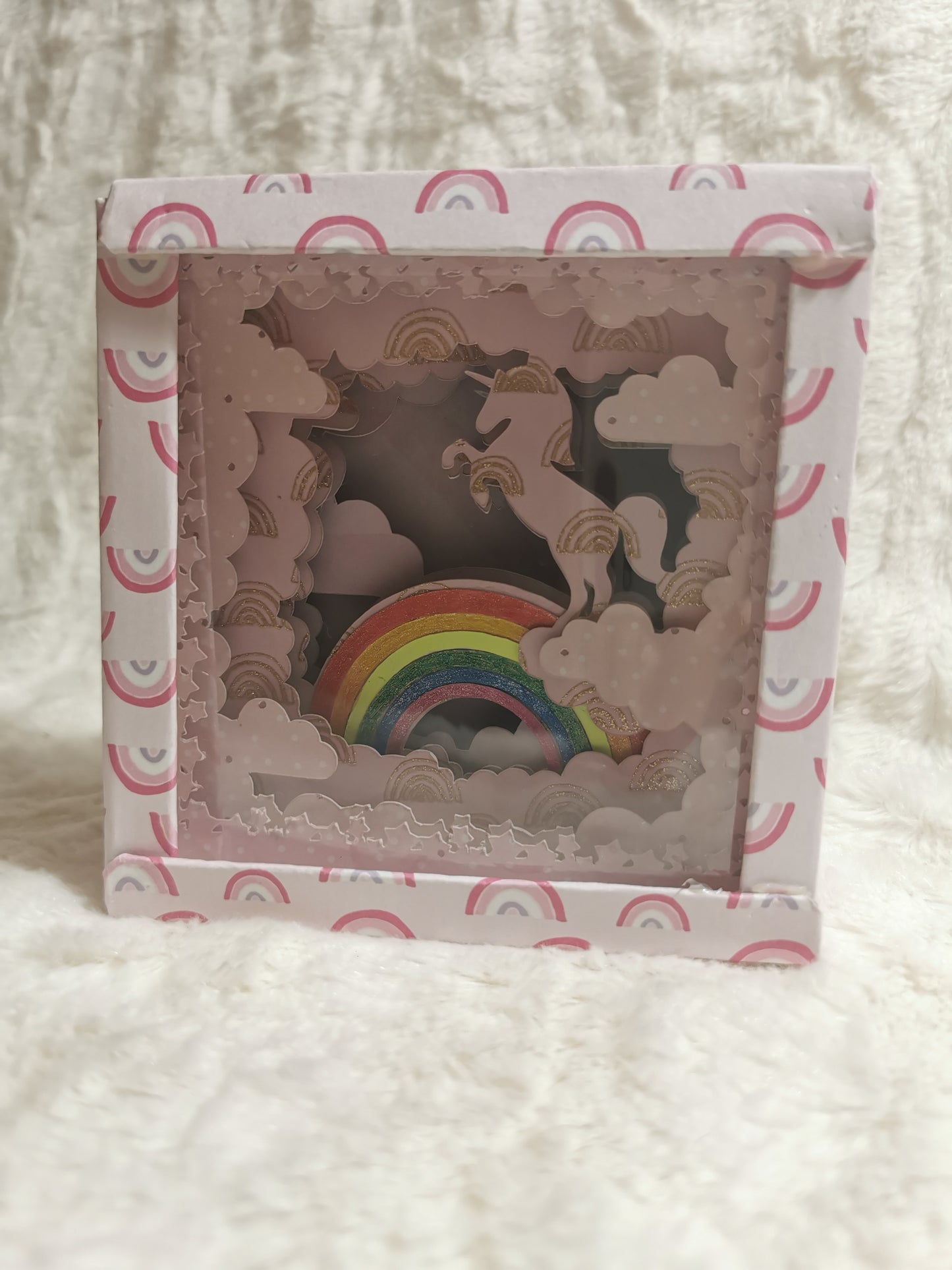 Lightbox licorne avec led usb multicolore