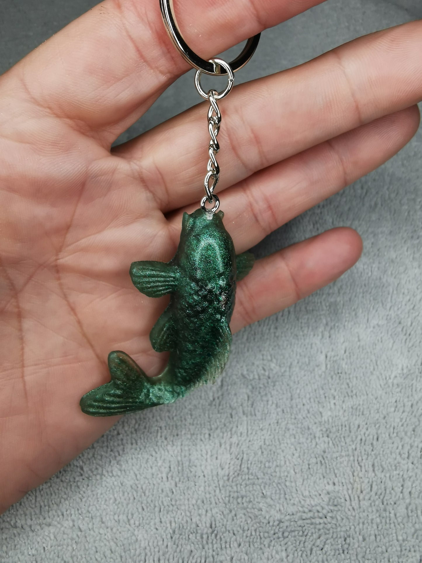 Porte clé poisson vert