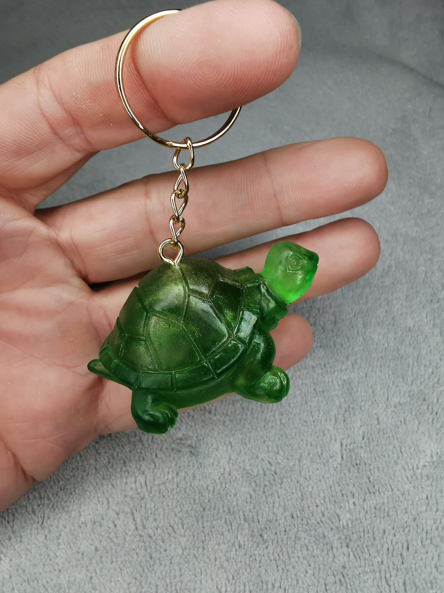 Porte clé tortue verte