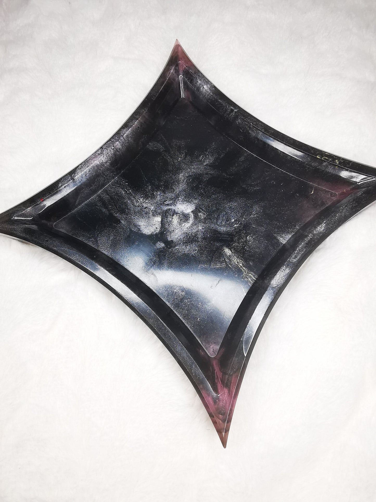 vide poche noir marbré rose pâle