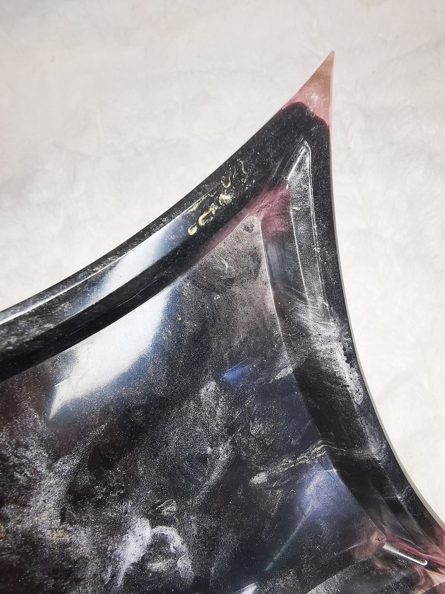vide poche noir marbré rose pâle
