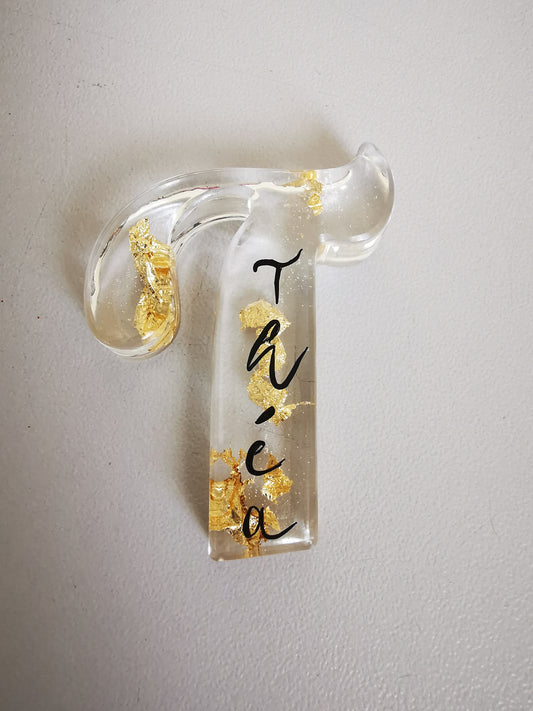 porte clé  lettre T personnalisé prénom