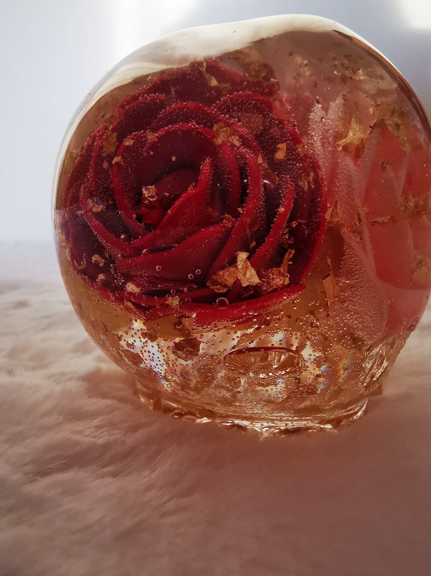 Crane avec rose