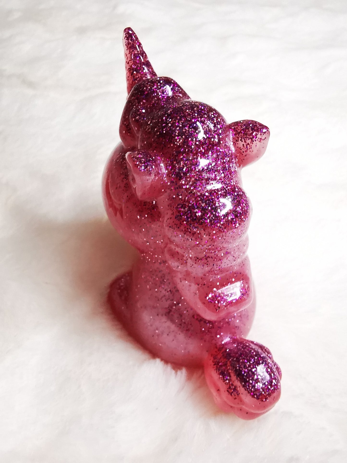 Licorne décorative rose pailleté