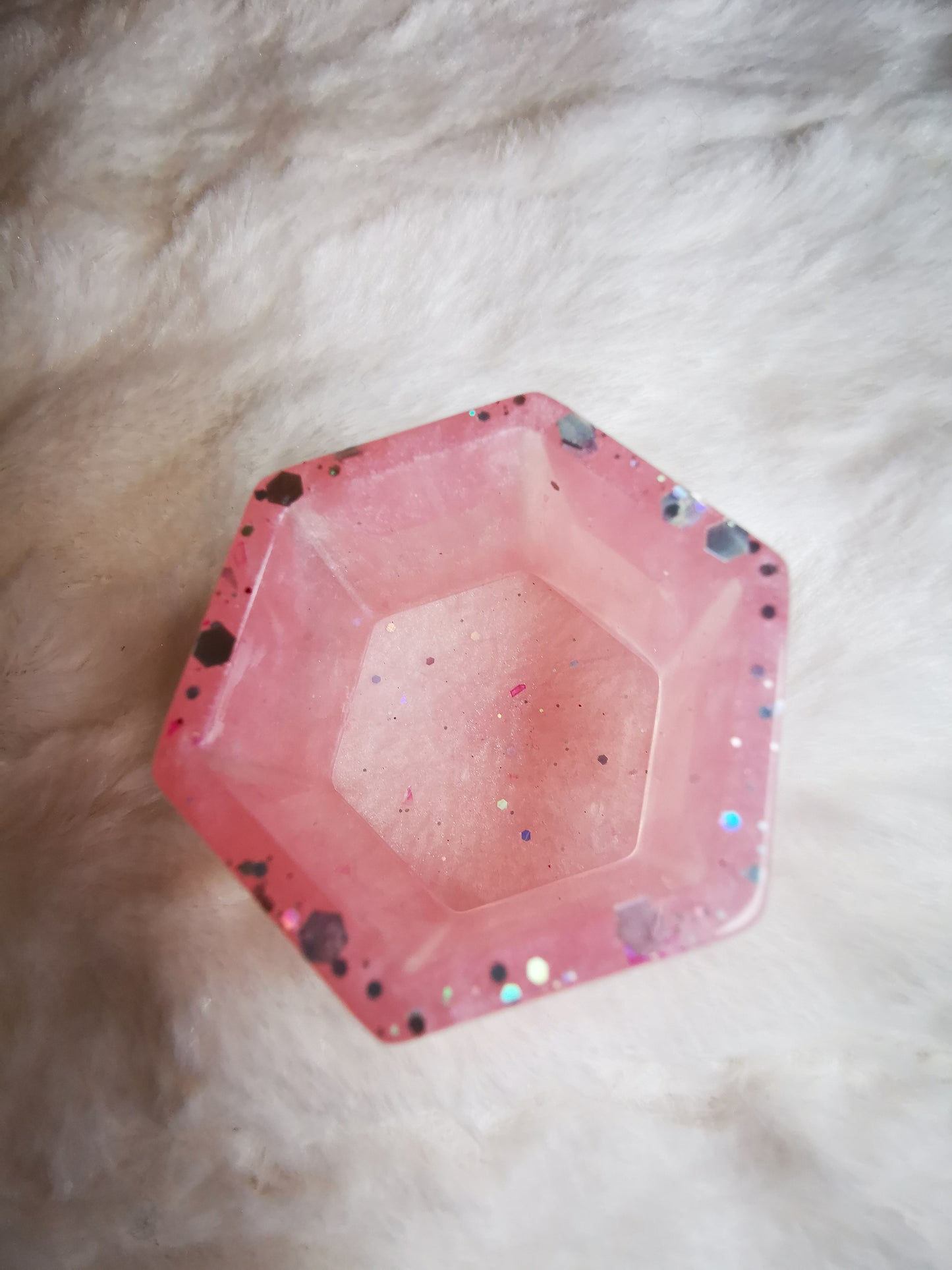 Petit pot rose pailleté holographique