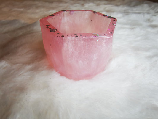 Petit pot rose pailleté holographique