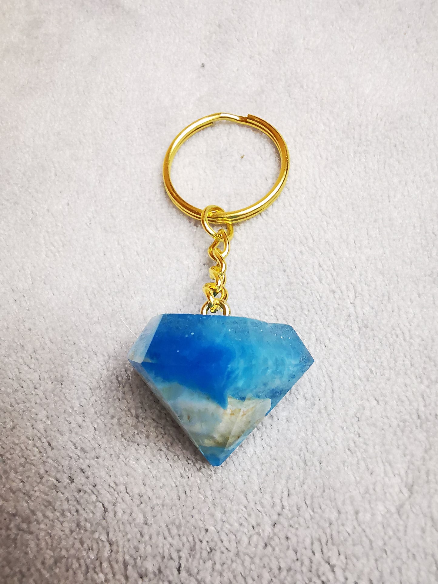Porte clé diamand coquillage