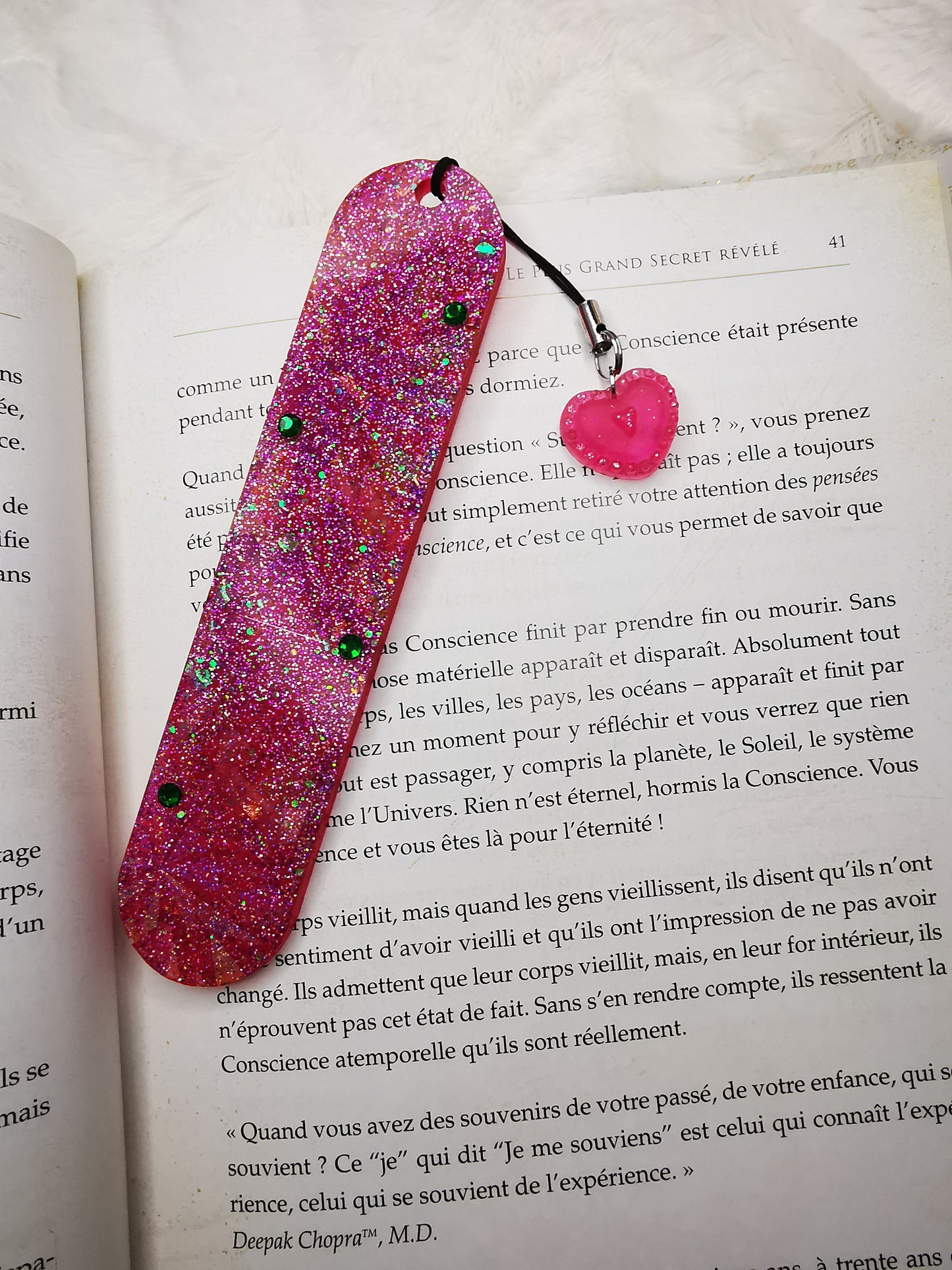 marque page holographique+ strass