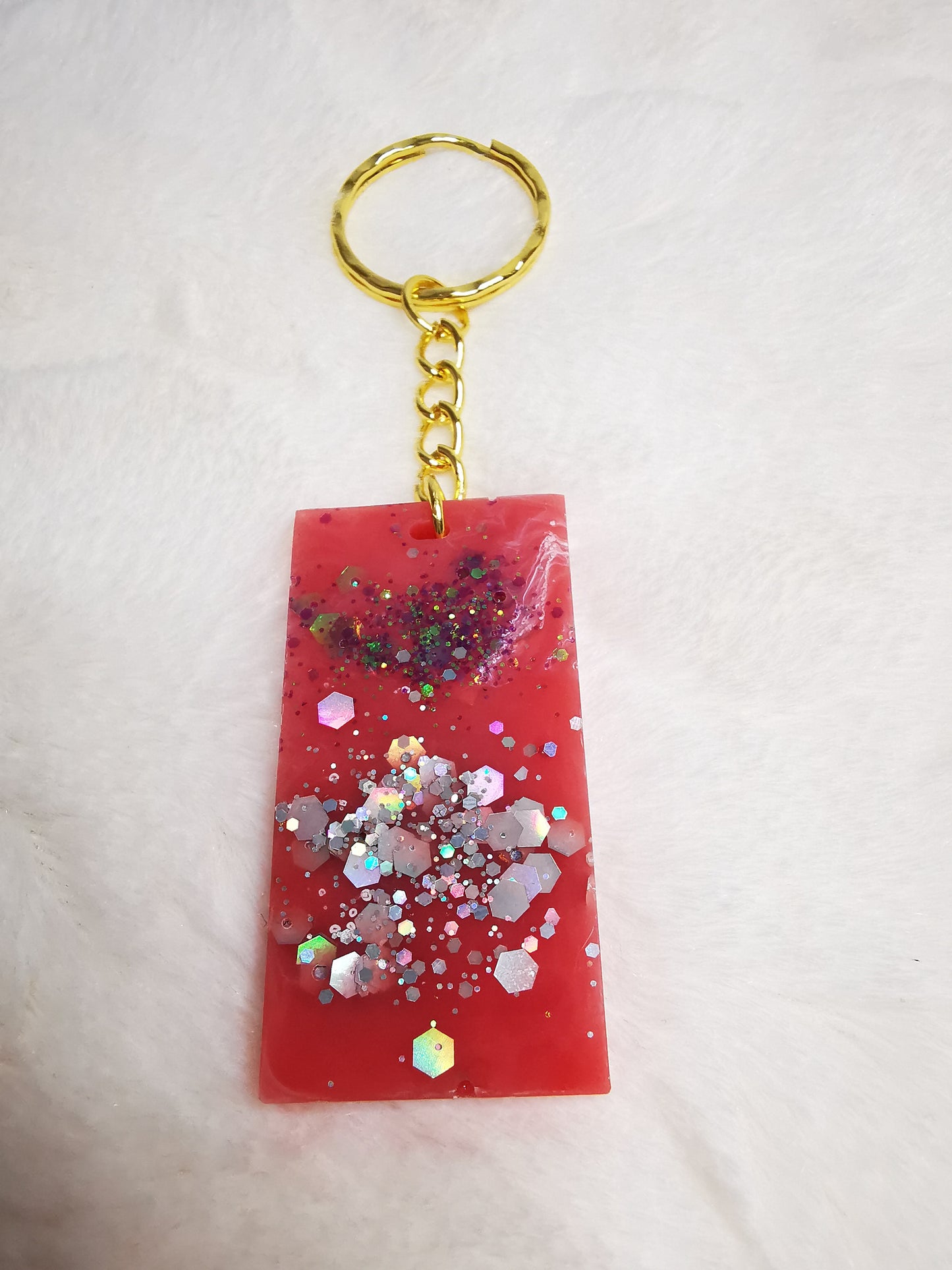porte clé rose pailletté
