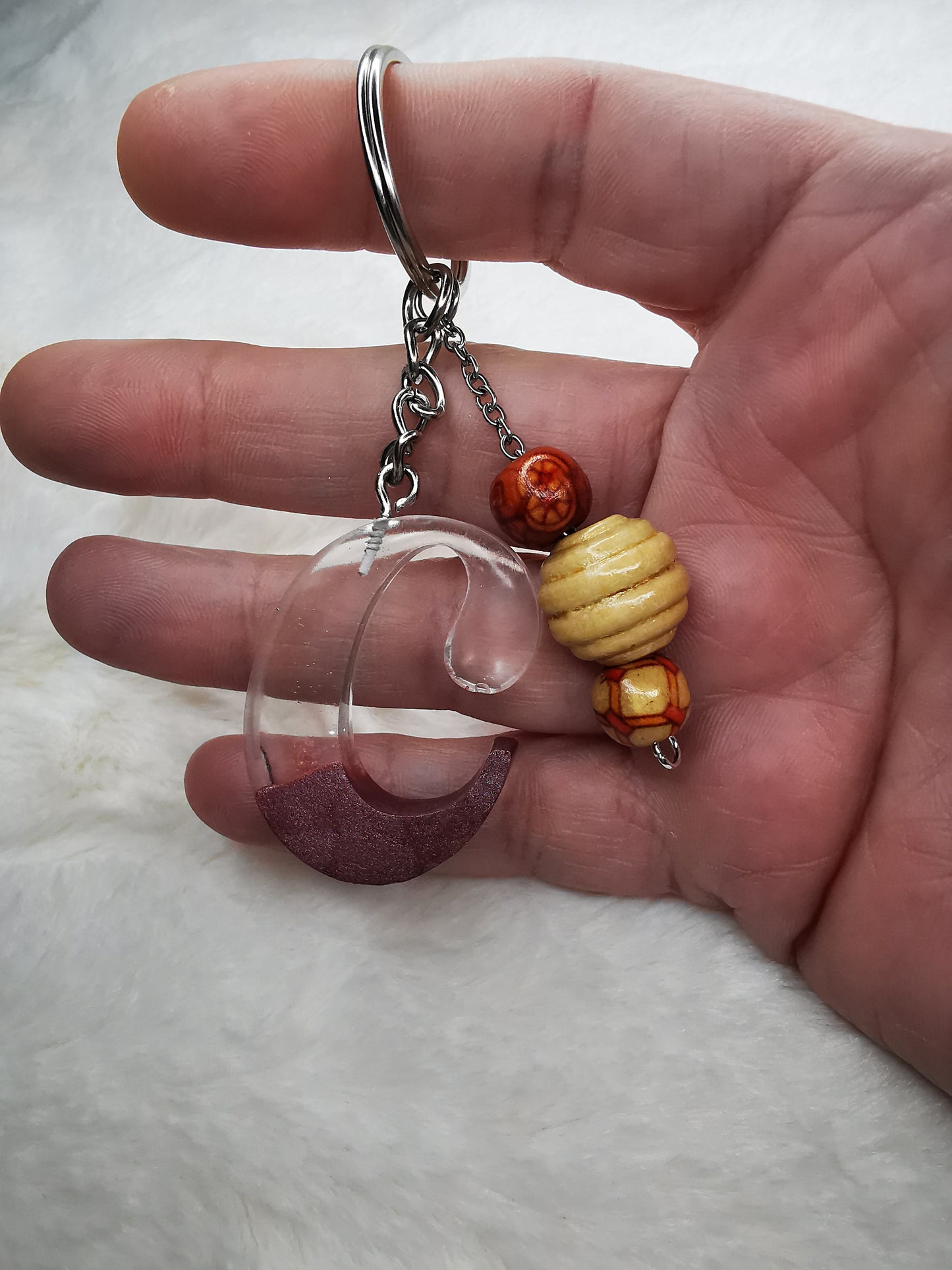 Porte clé lettre C et breloque