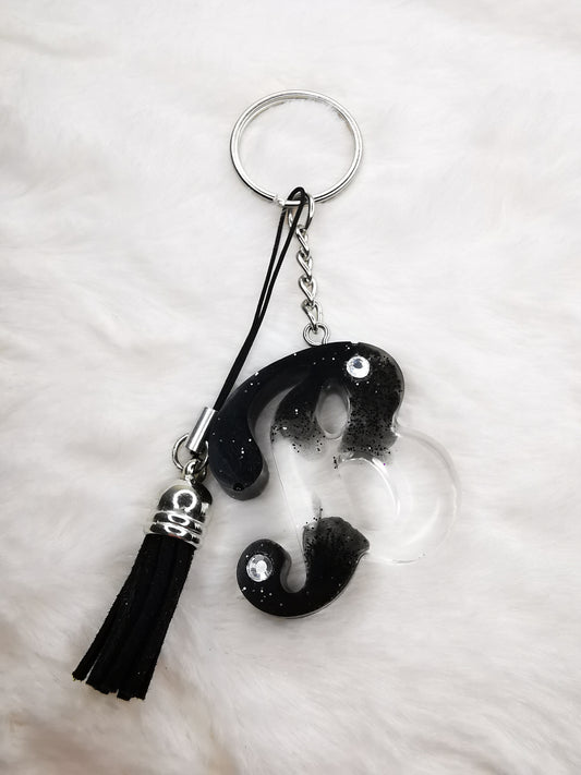 Porte clé lettre B et strass