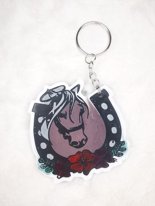 porte clé ou déco de sac cheval
