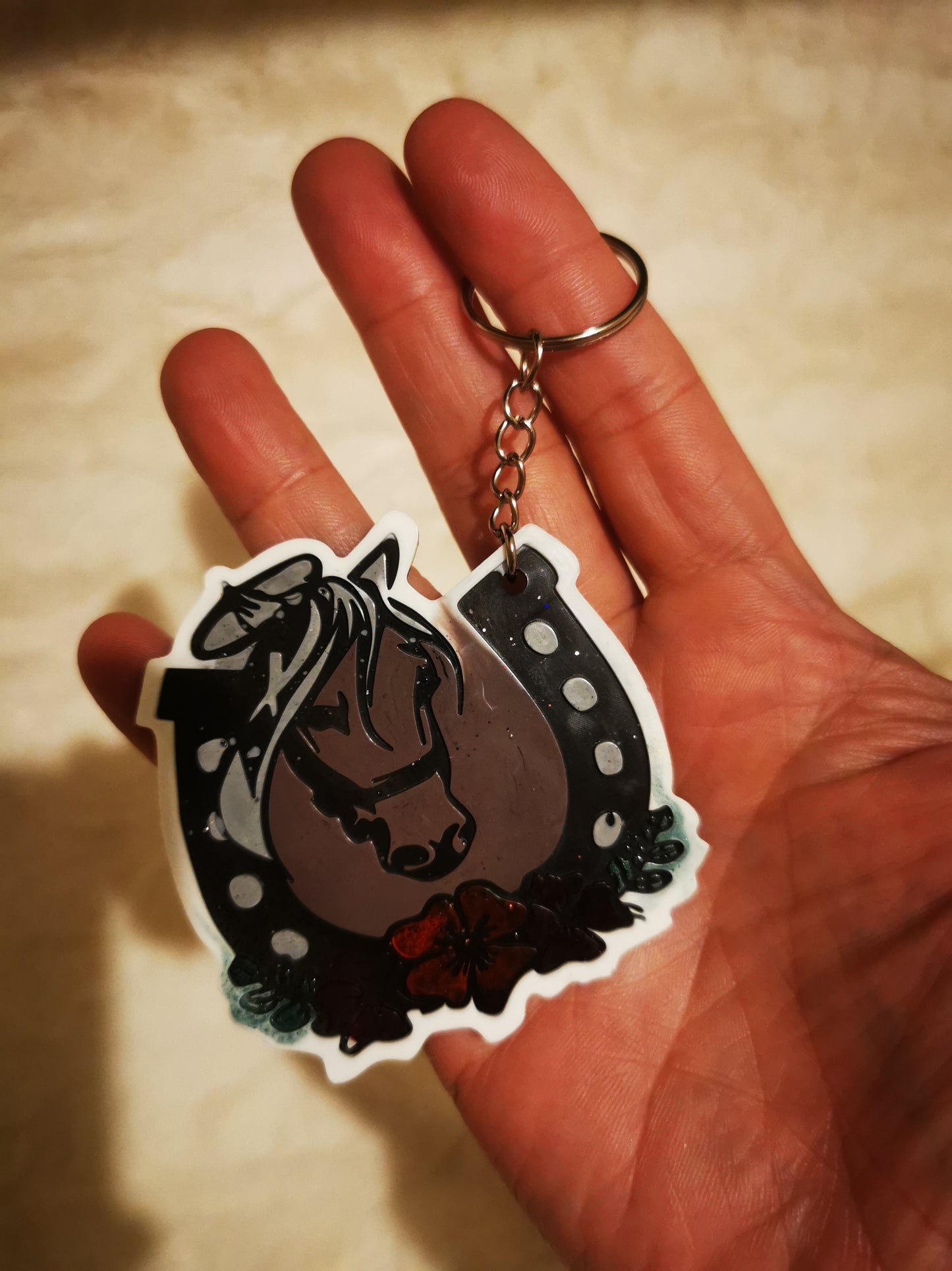 porte clé ou déco de sac cheval