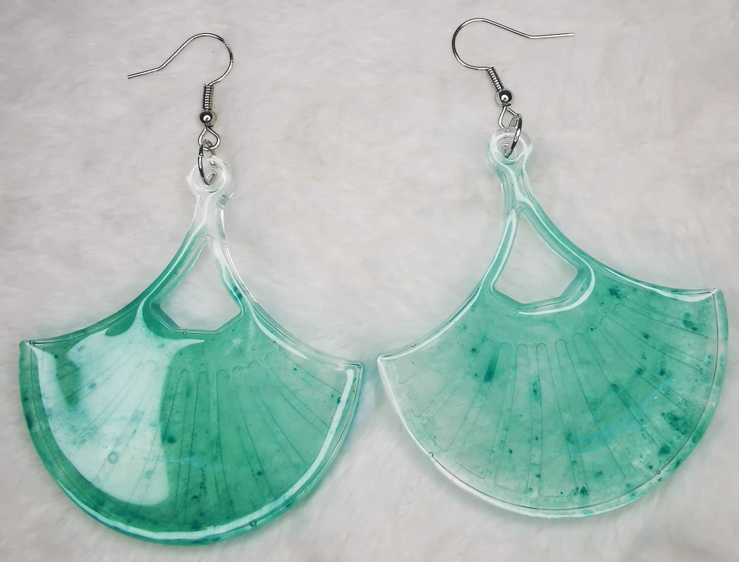 Boucles d'oreilles vert clair