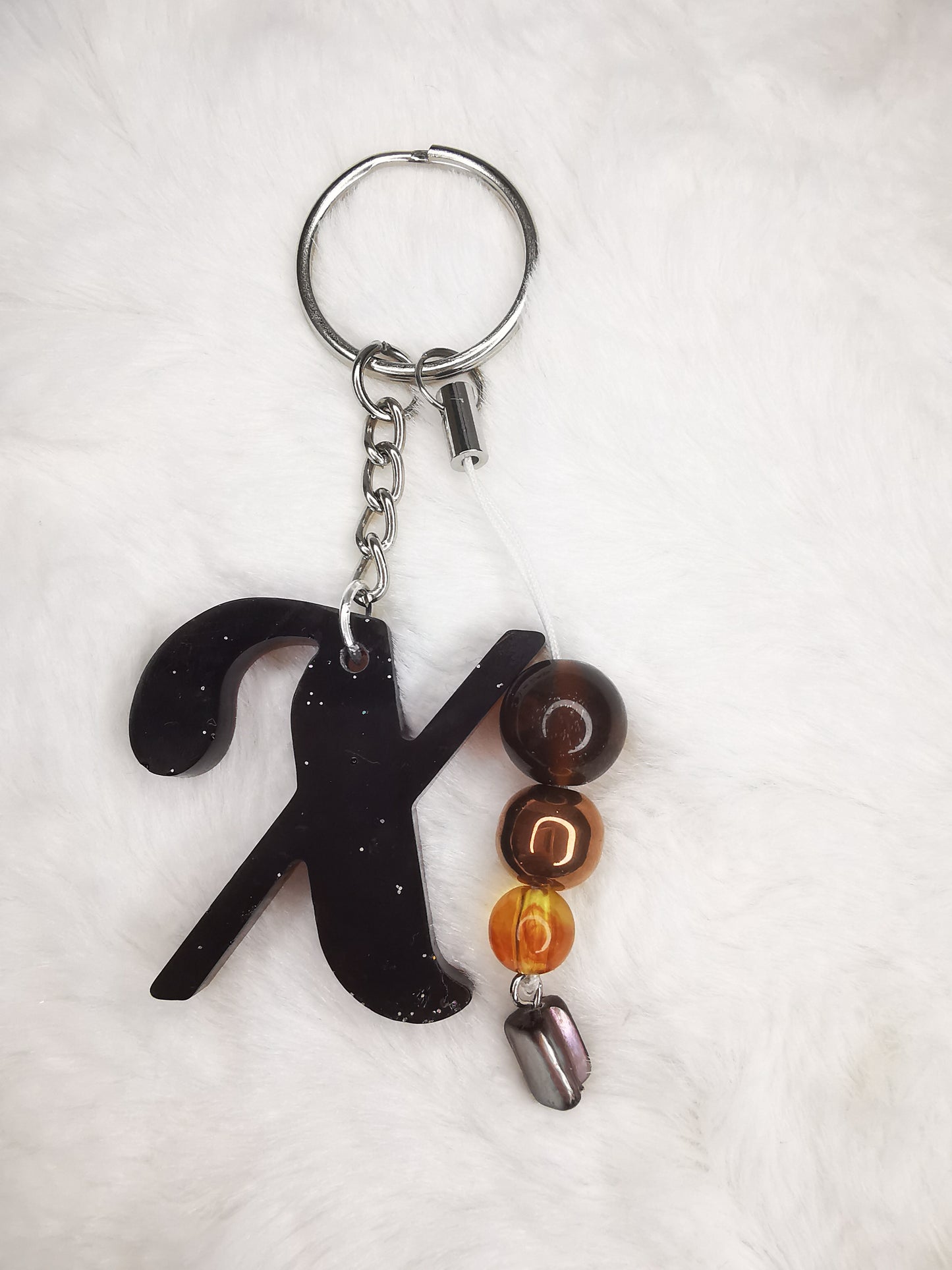 Porte clé lettre X monrro  foncé
