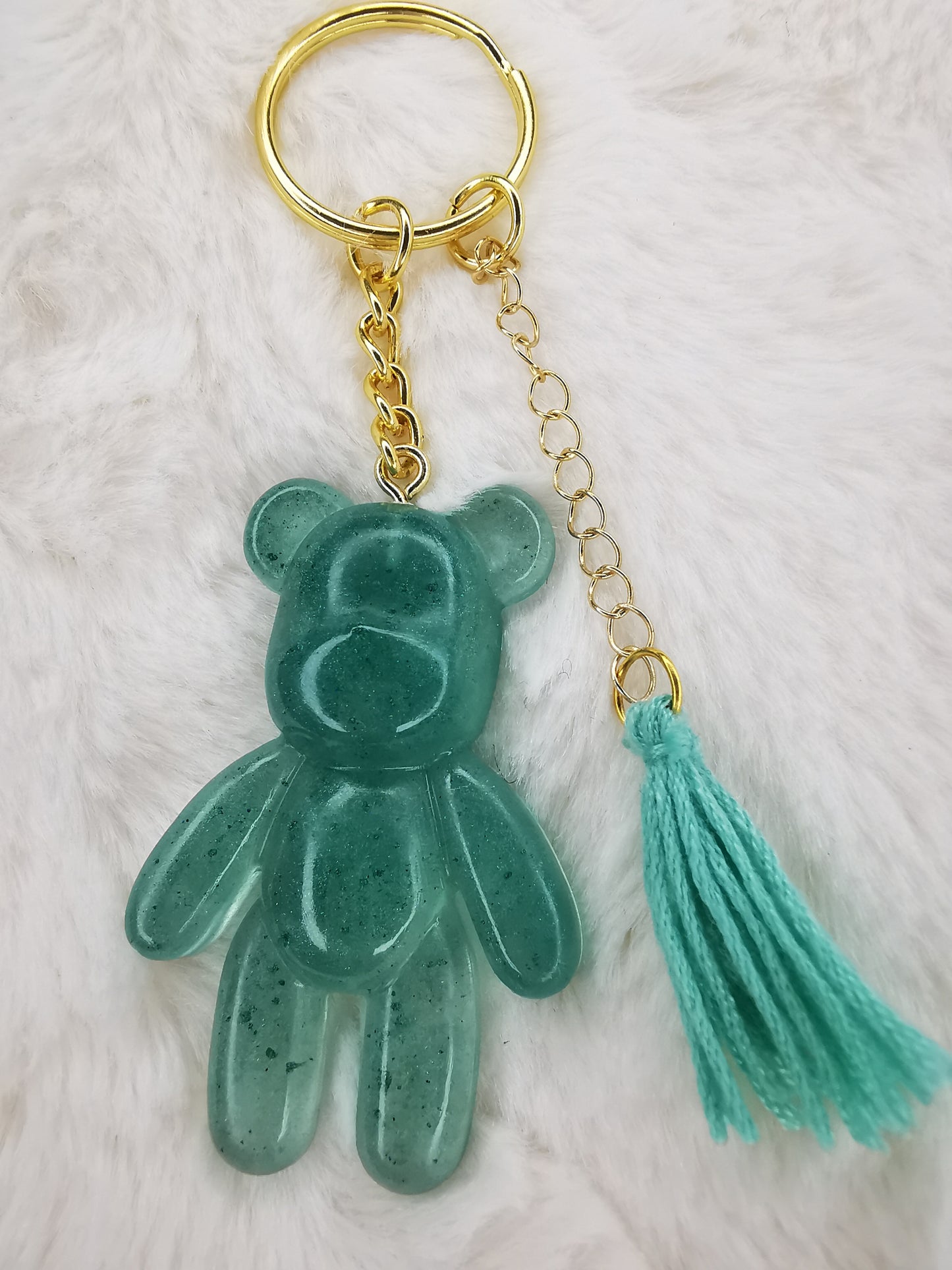 porte clé ourson vert