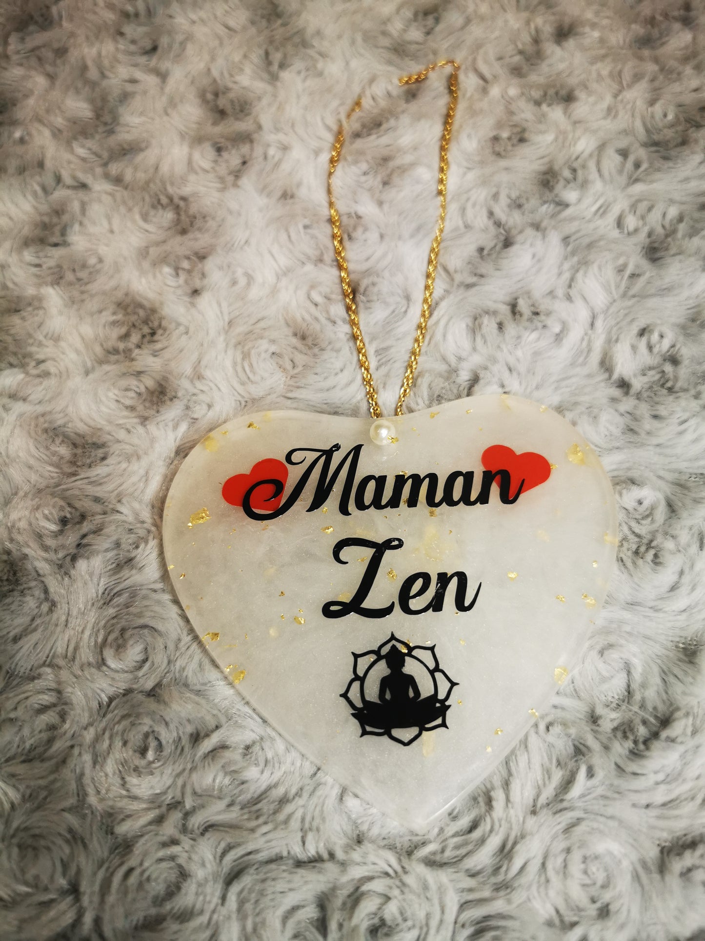 coeur à suspendre Boudha maman zen