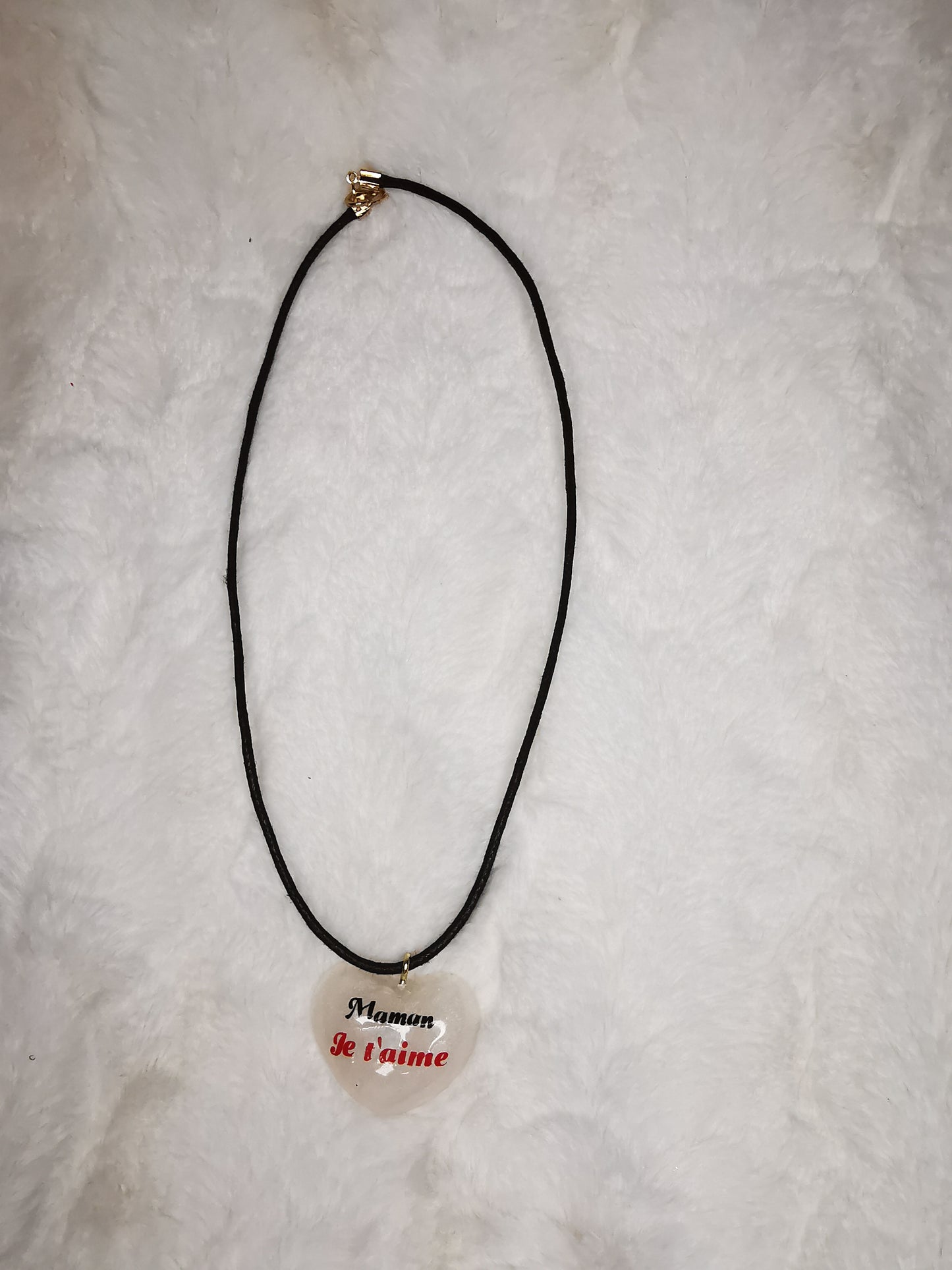 Collier coeur maman je t'aime