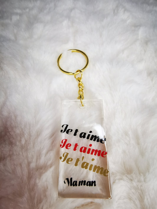 Porte clé je t'aime maman