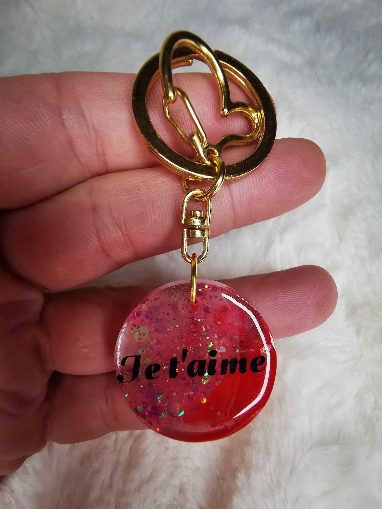 Porte clé je t'aime (st valentin)