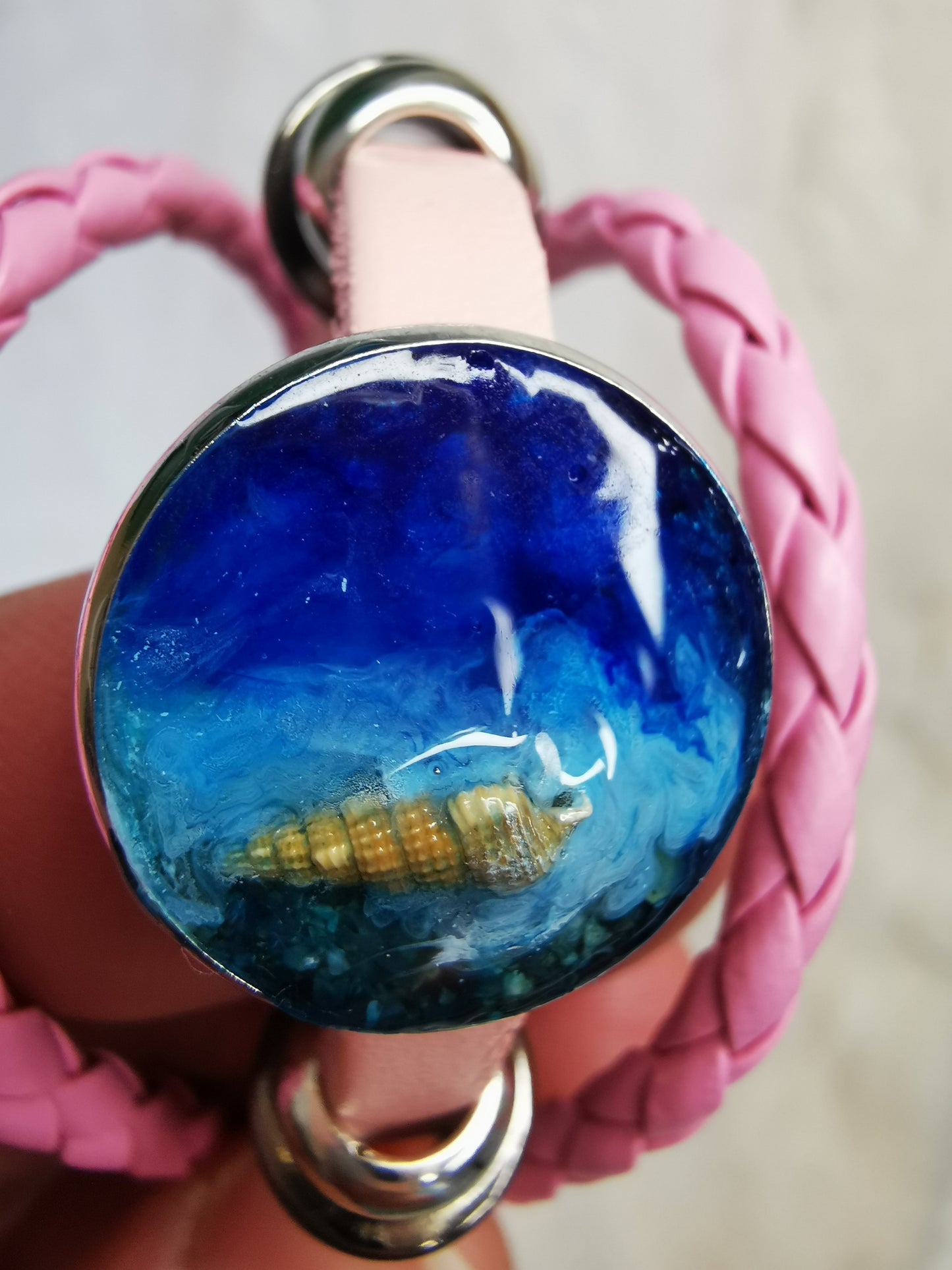 Bracelet rose thème mer et coquillage