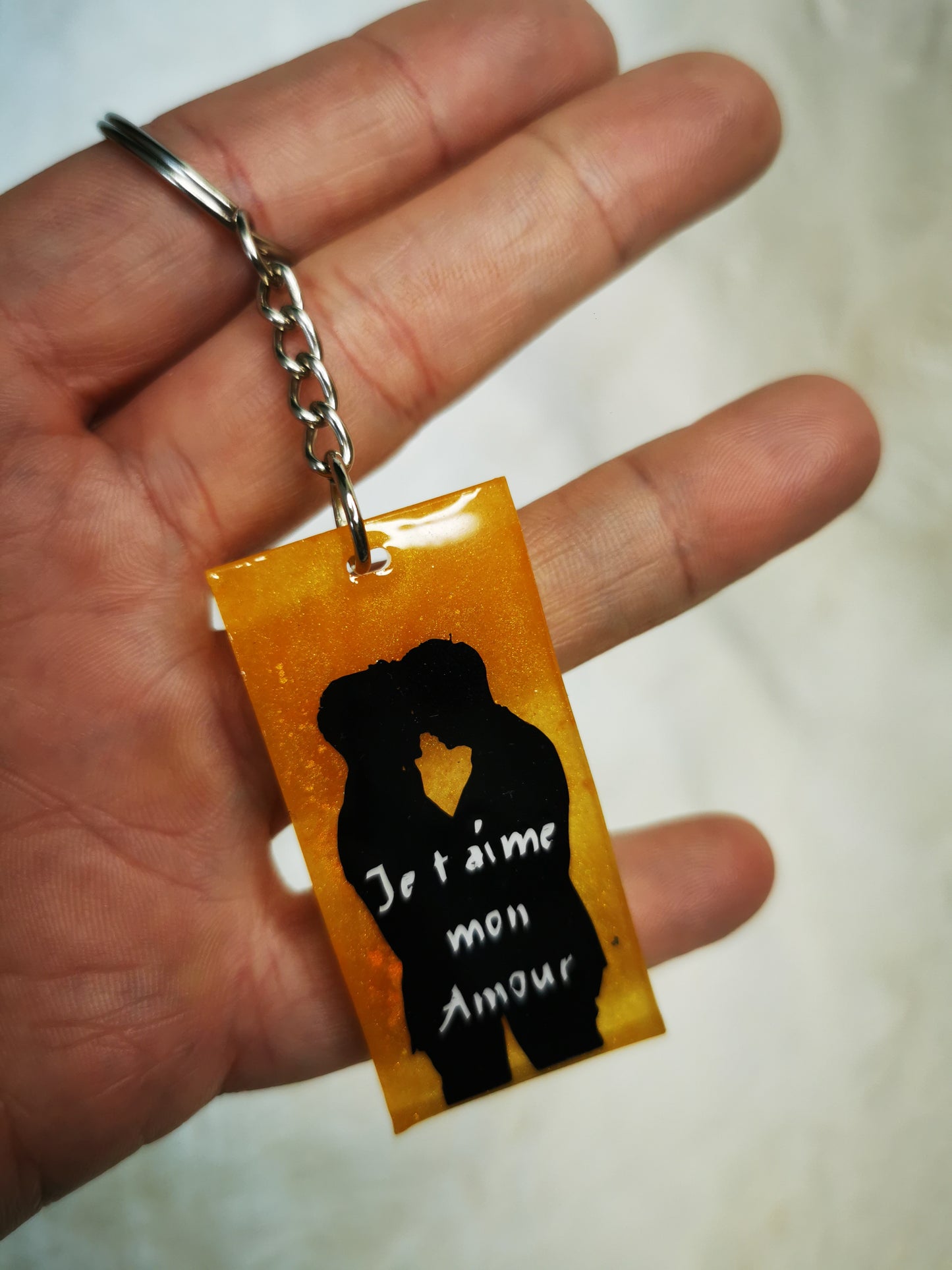 Porte clé je t'aime mon amour (st valentin)