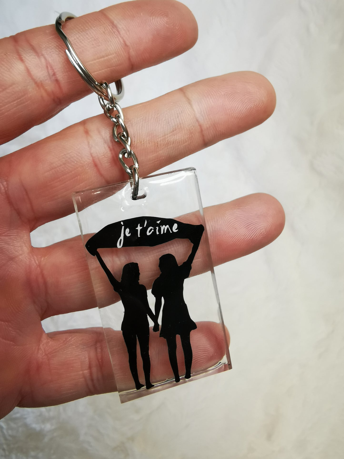 Porte clé je taime (st valentin)