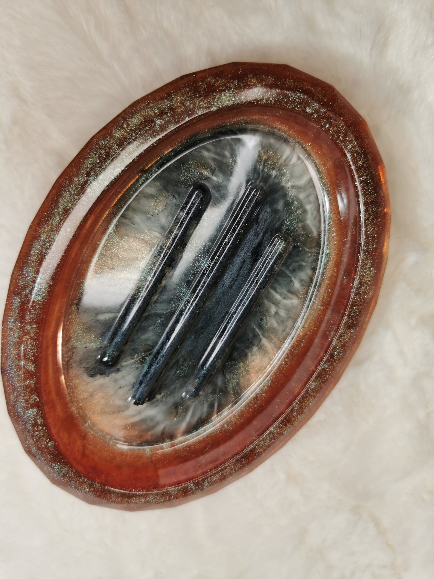 Porte savon marron et noir