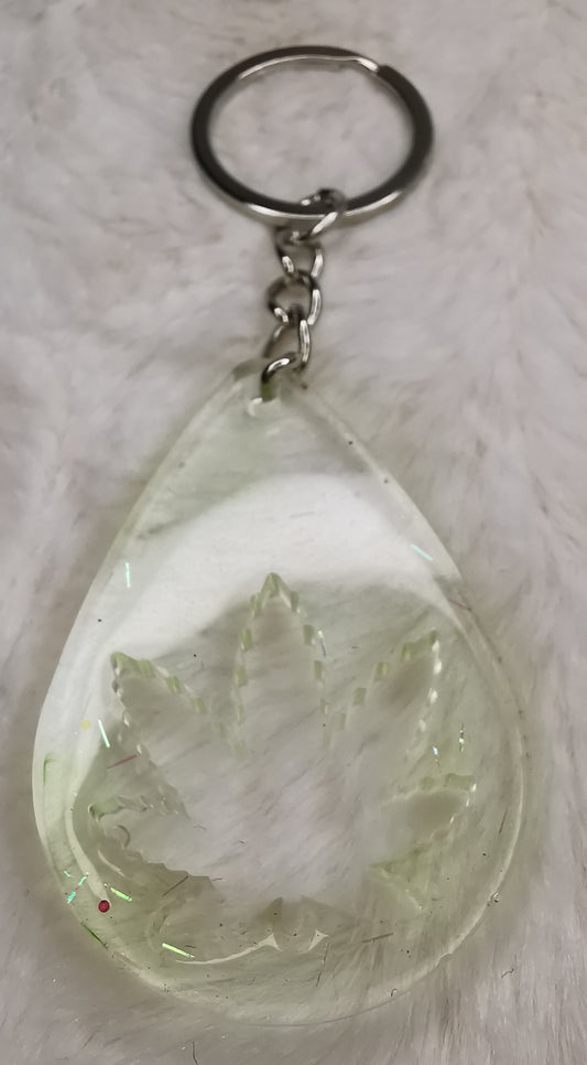Porte clé feuille de cannabis