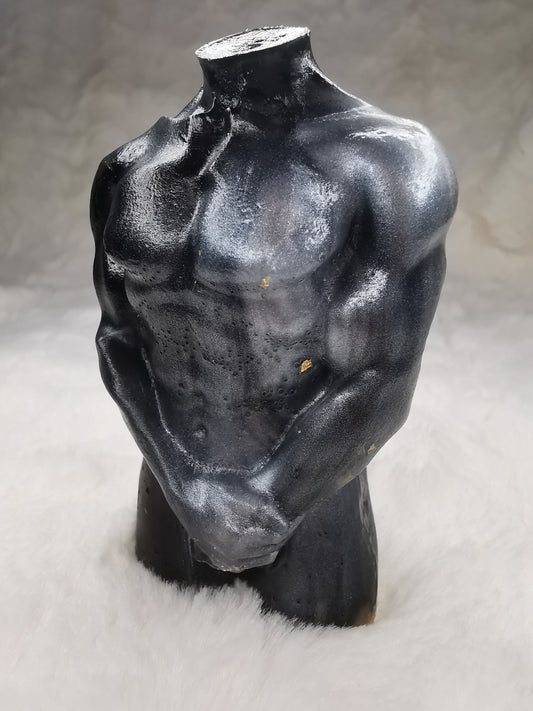 Torse homme noir et gris