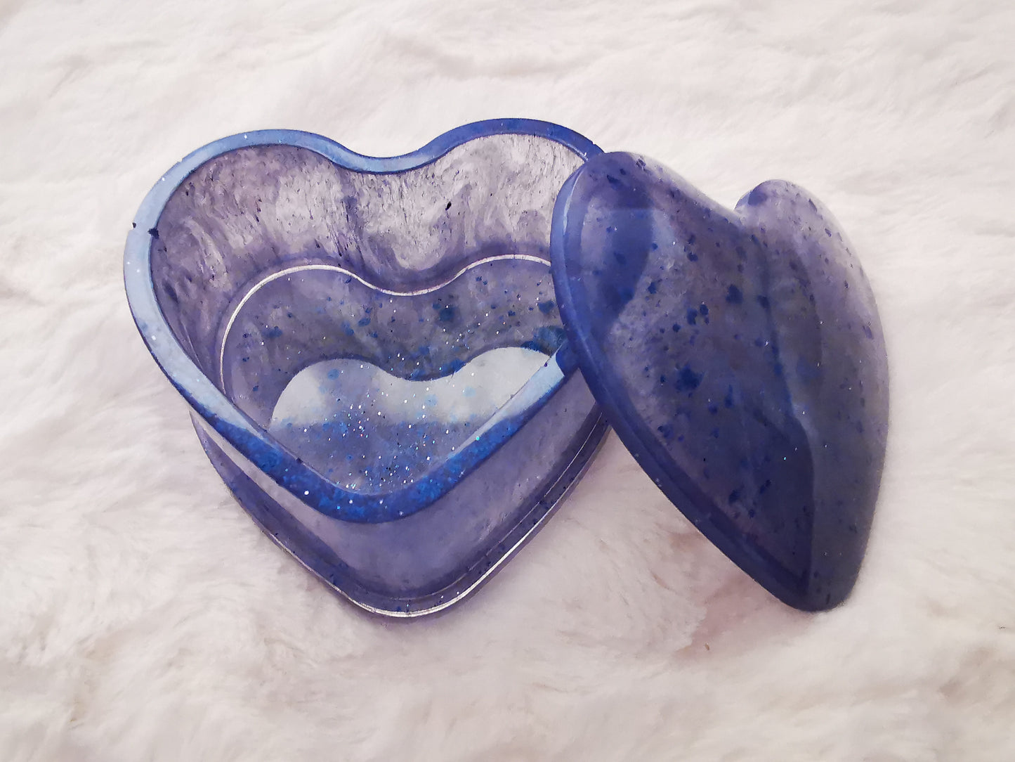 boite coeur bleu