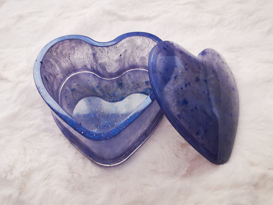 boite coeur bleu