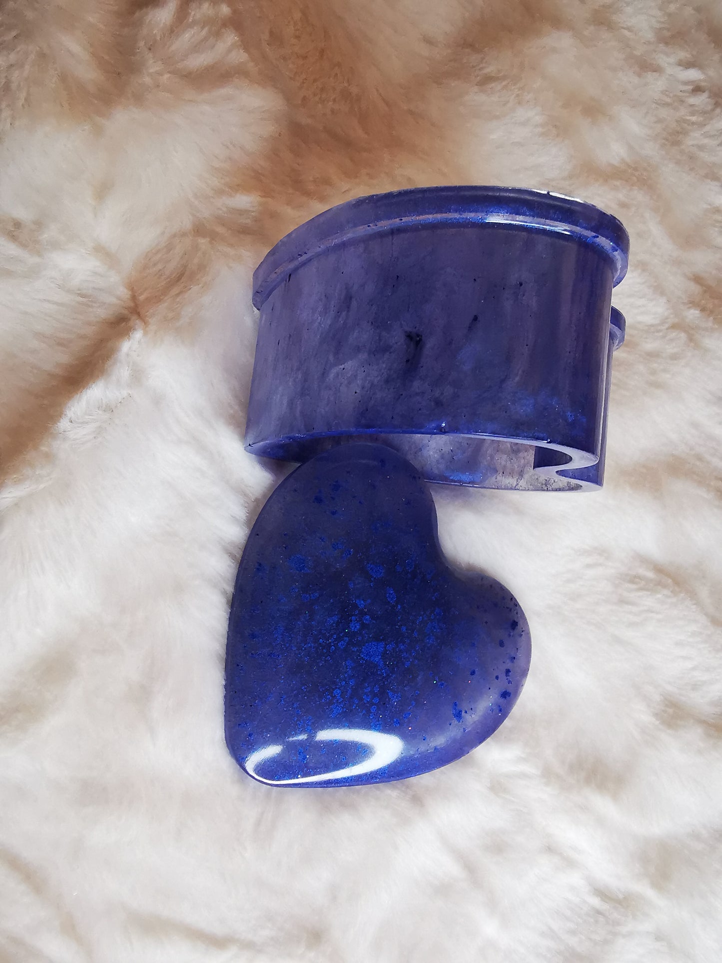 boite coeur bleu
