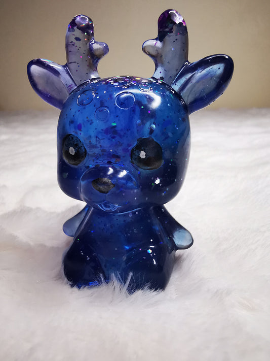 Biche décorative bleu transparente