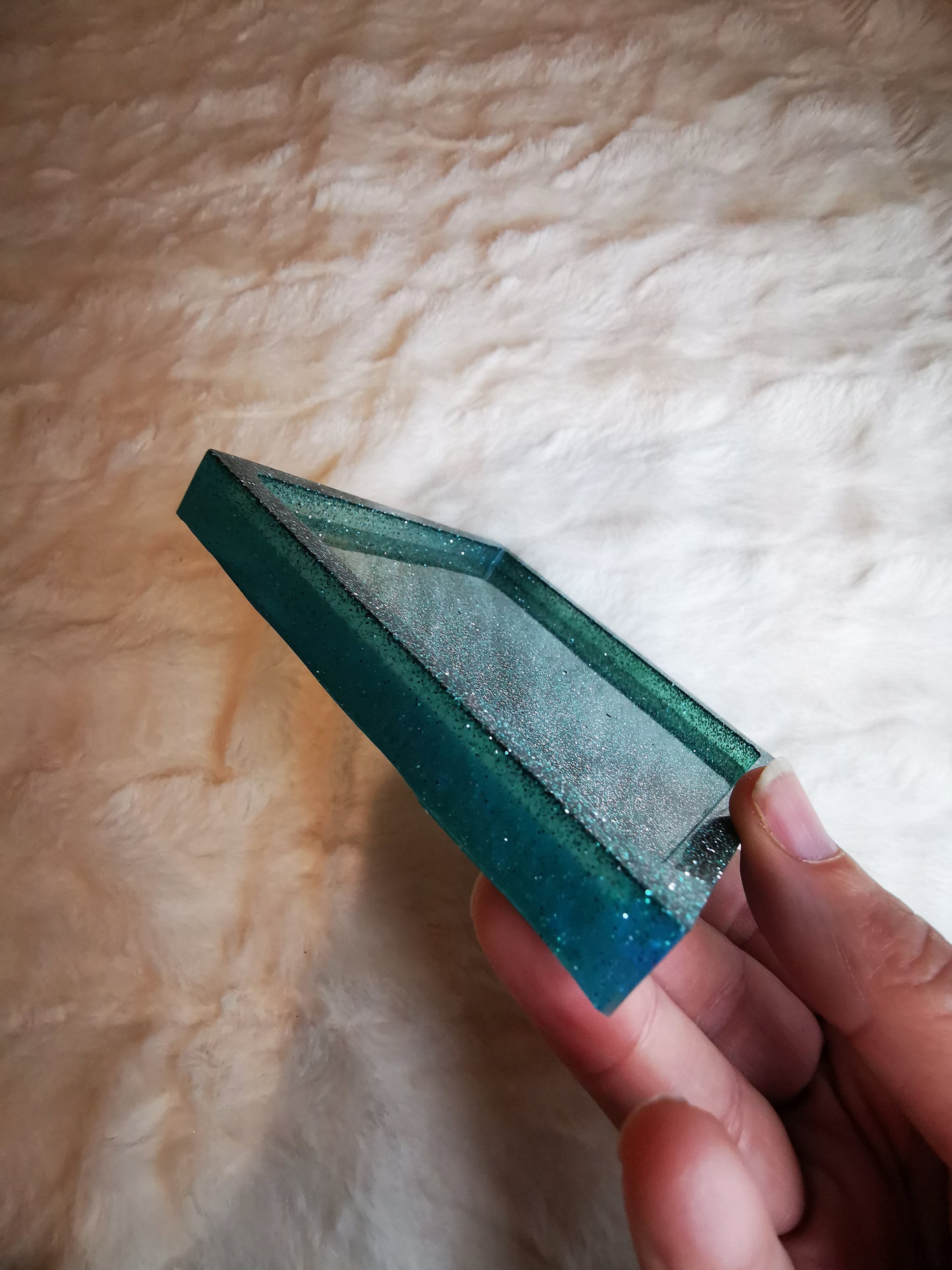 Vide poche vert pailleté