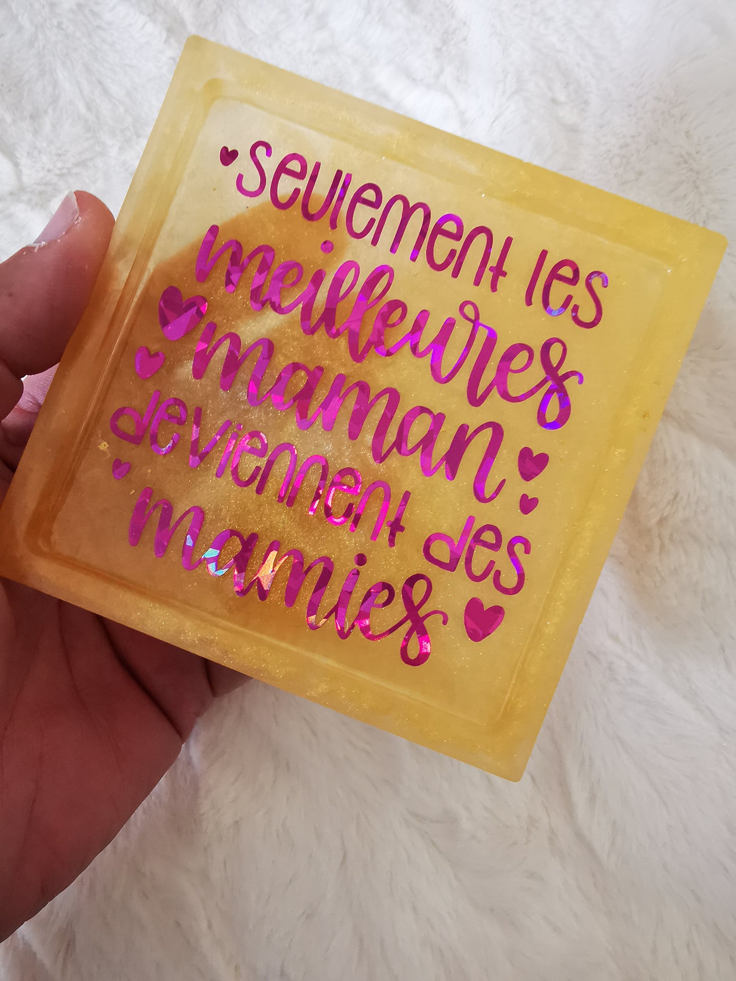 vide poche jaune brillant ( mamie)