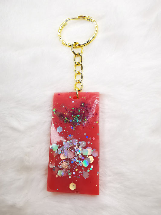 porte clé rose pailletté