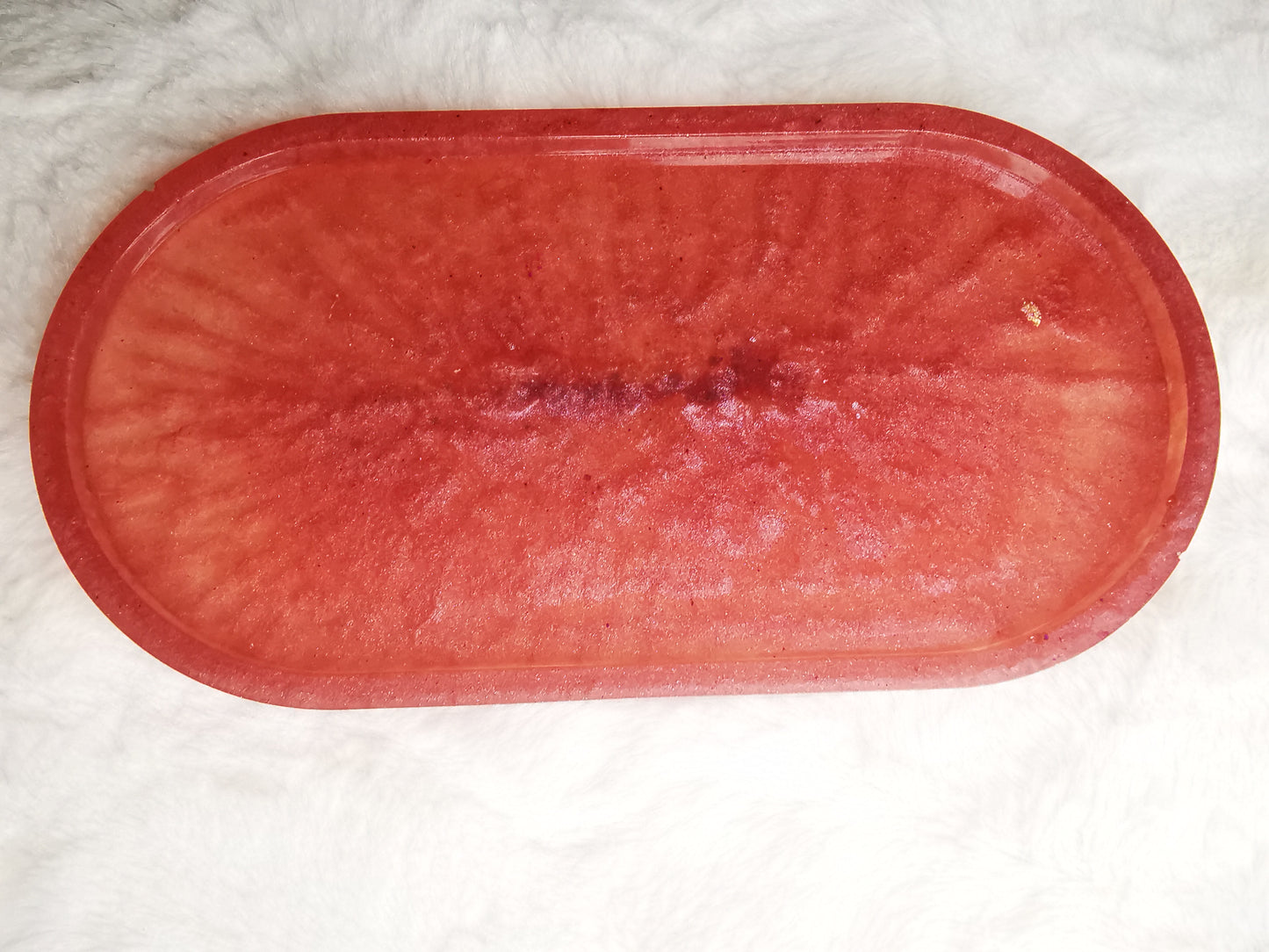 vide poche ovale rose