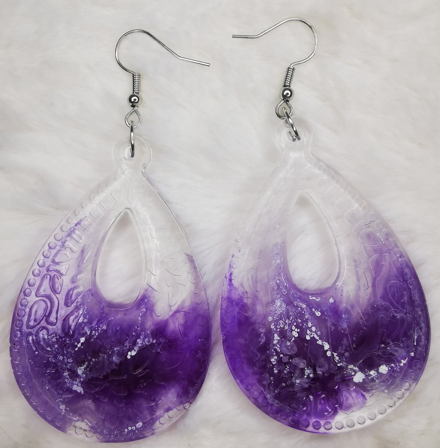 Boucles d'oreilles violette