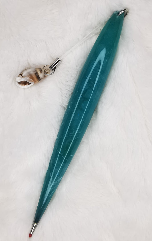 Stylo vert avec coquillage