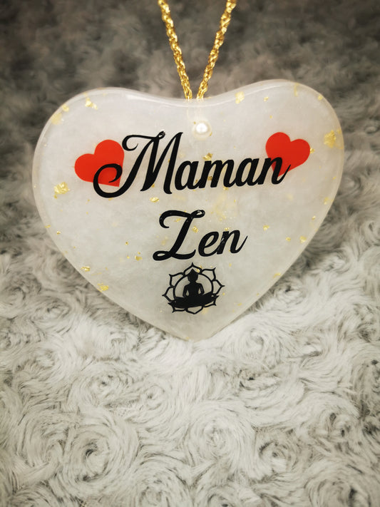 coeur à suspendre Boudha maman zen