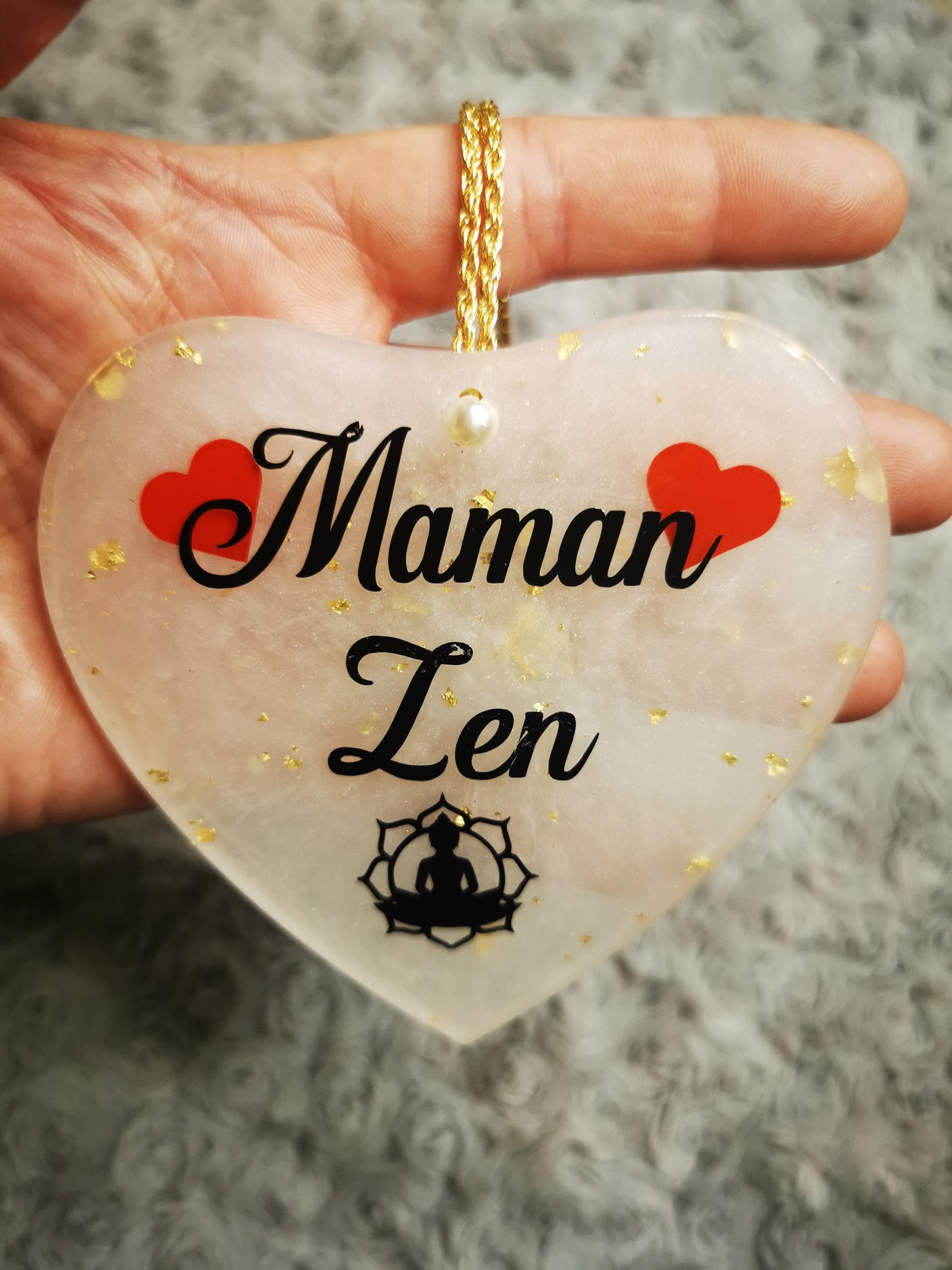 coeur à suspendre Boudha maman zen