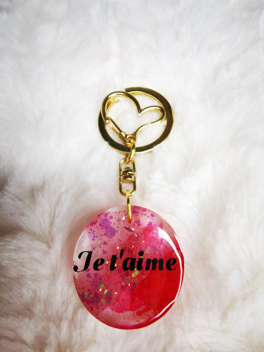 Porte clé je t'aime (st valentin)