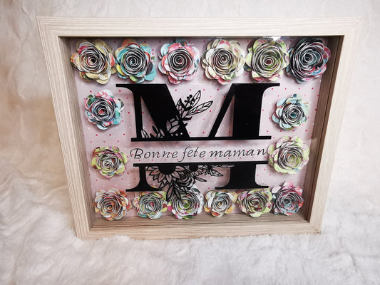 cadre fleur bonne fête maman