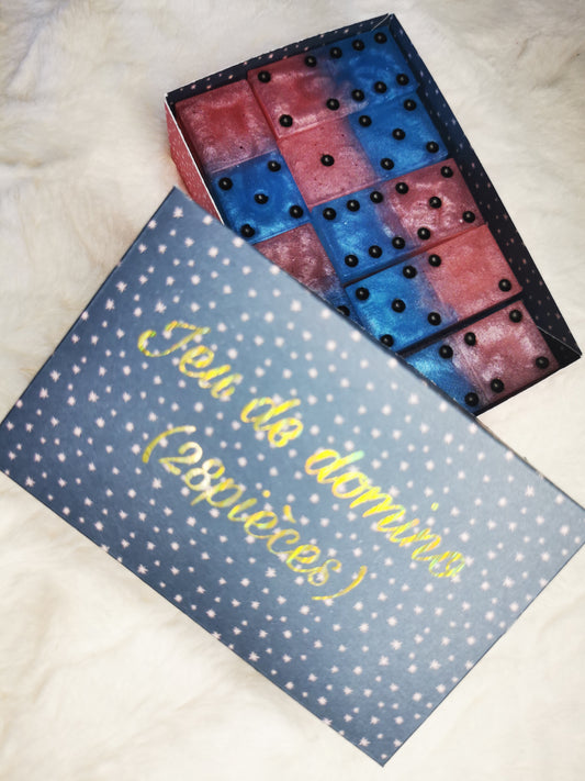 Jeu de domino aux couleurs de un gars/une fille