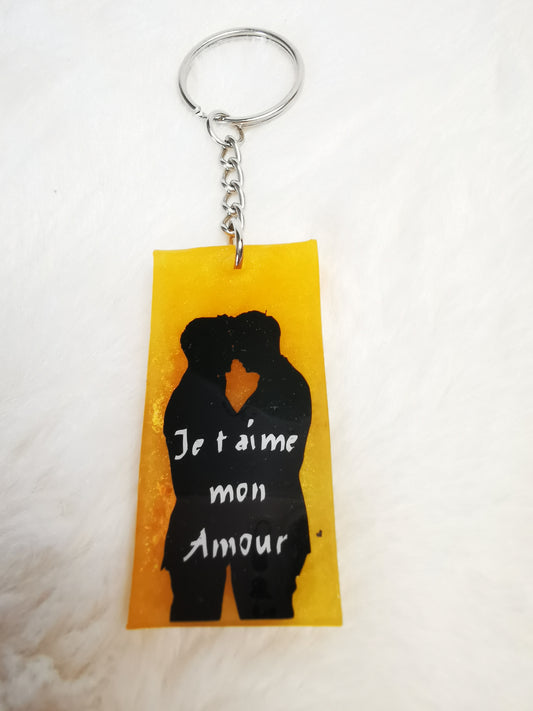 Porte clé je t'aime mon amour (st valentin)